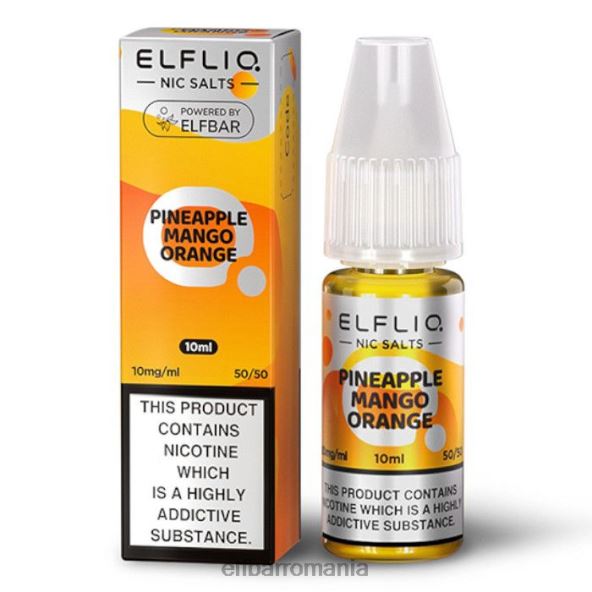 elfbar elfliq nic saruri - ananas mango portocala - 10ml-10 mg/ml original DF24S173