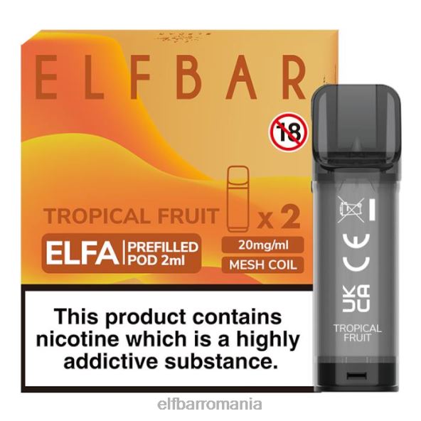 elfbar elfa pastă preumplută - 2ml - 20mg (pachet de 2) fruct tropical DF24S120