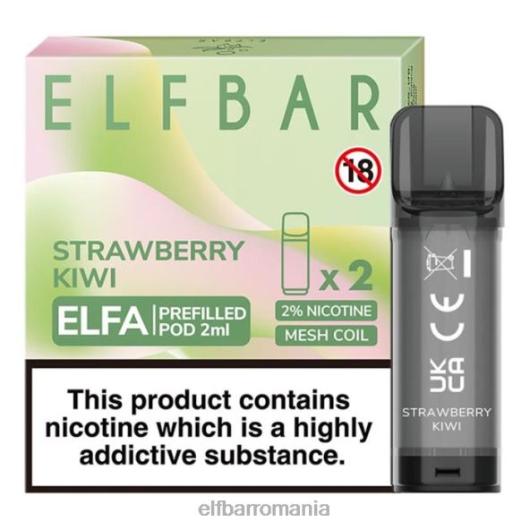 elfbar elfa pastă preumplută - 2ml - 20mg (pachet de 2) kiwi de căpșuni DF24S107