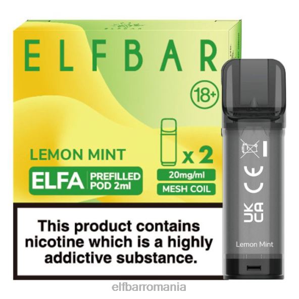 elfbar elfa pastă preumplută - 2ml - 20mg (pachet de 2) menta de lamaie DF24S110