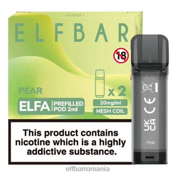 elfbar elfa pastă preumplută - 2ml - 20mg (pachet de 2) pară DF24S123