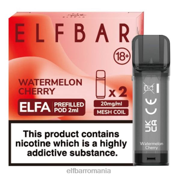 elfbar elfa pastă preumplută - 2ml - 20mg (pachet de 2) pepene cireș DF24S121