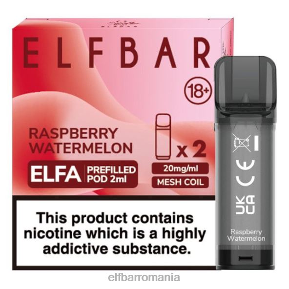 elfbar elfa pastă preumplută - 2ml - 20mg (pachet de 2) pepene verde zmeura DF24S122