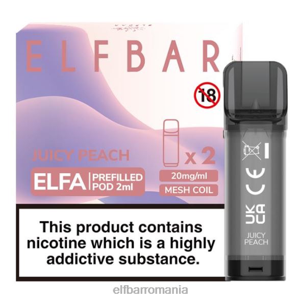 elfbar elfa pastă preumplută - 2ml - 20mg (pachet de 2) piersic suculent DF24S125