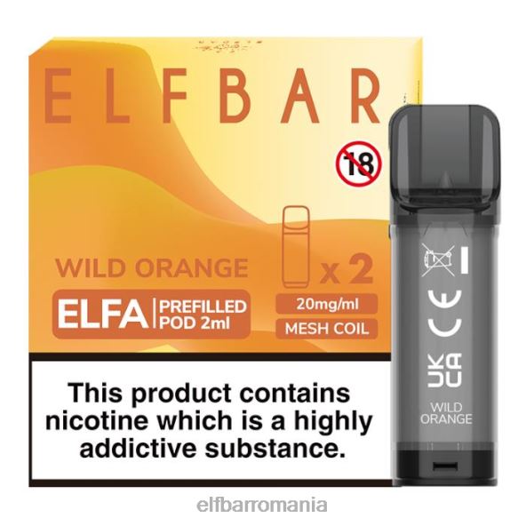 elfbar elfa pastă preumplută - 2ml - 20mg (pachet de 2) portocală sălbatică DF24S133