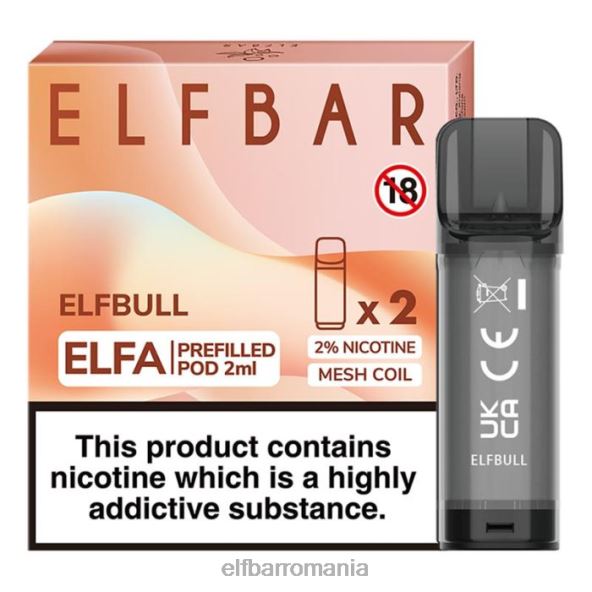 elfbar elfa pastă preumplută - 2ml - 20mg (pachet de 2) taur elf DF24S128