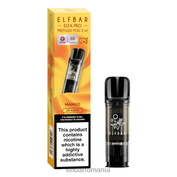 elfbar elfa pro păstăi preumplute - 20 mg - 2 buc mango DF24S87