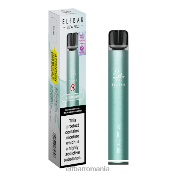 elfbar elfa pro pod kit - reîncărcabil crepuscul cyan + pastila preumpluta cu menta DF24S77