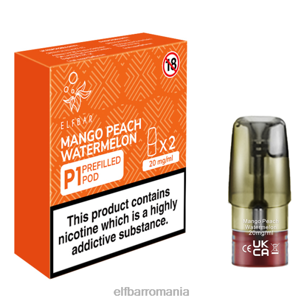 elfbar mate 500 p1 păstăi preumplute - 20 mg (2 pachete) pepene verde piersic mango original DF24S158