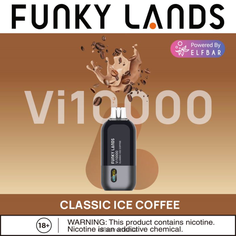 ELFBAR funky lands vape de unică folosință vi10000 puf cafea clasică cu gheață R06FNN170