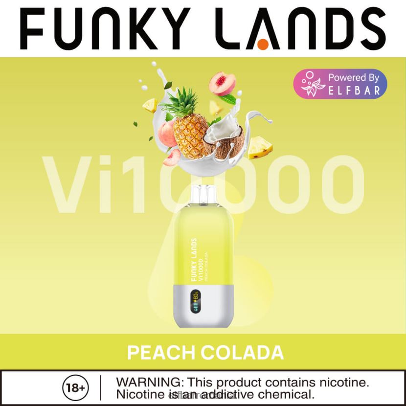 ELFBAR funky lands vape de unică folosință vi10000 puf colada de piersici R06FNN162