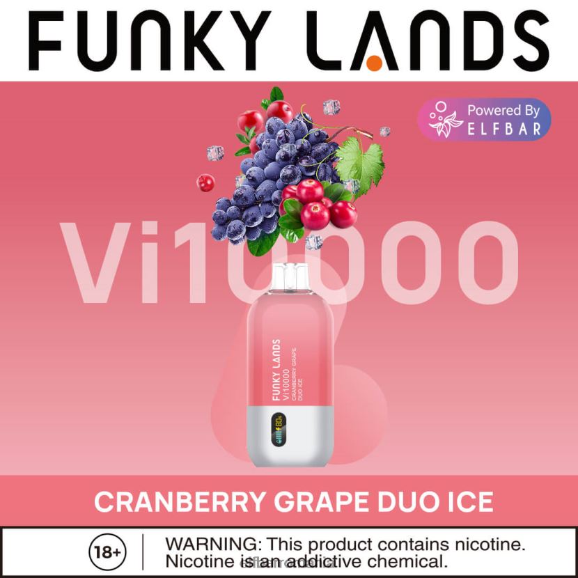 ELFBAR funky lands vape de unică folosință vi10000 puf gheață duo de struguri de afine R06FNN165