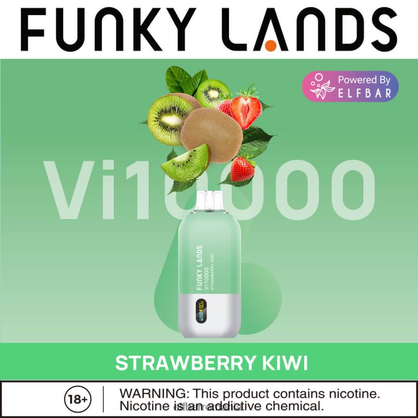 ELFBAR funky lands vape de unică folosință vi10000 puf kiwi de căpșuni R06FNN161