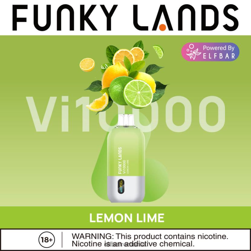 ELFBAR funky lands vape de unică folosință vi10000 puf lamaie limeta R06FNN164