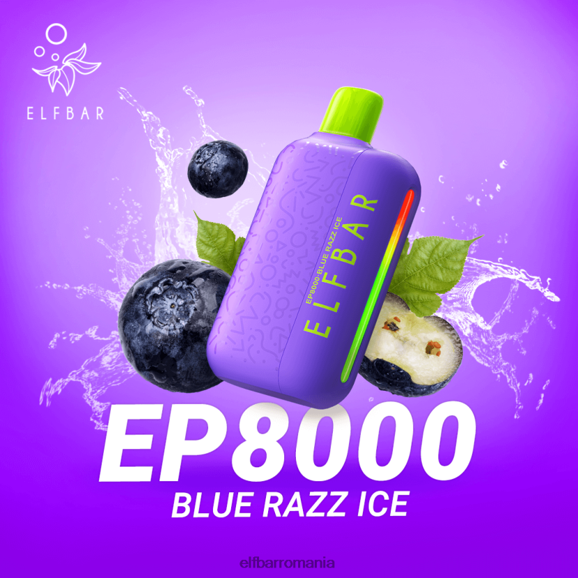 ELFBAR vaporizator de unică folosință noi ep8000 puf gheață albastră R06FNN65