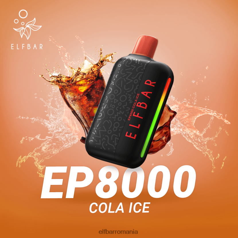 ELFBAR vaporizator de unică folosință noi ep8000 puf gheata de cola R06FNN63