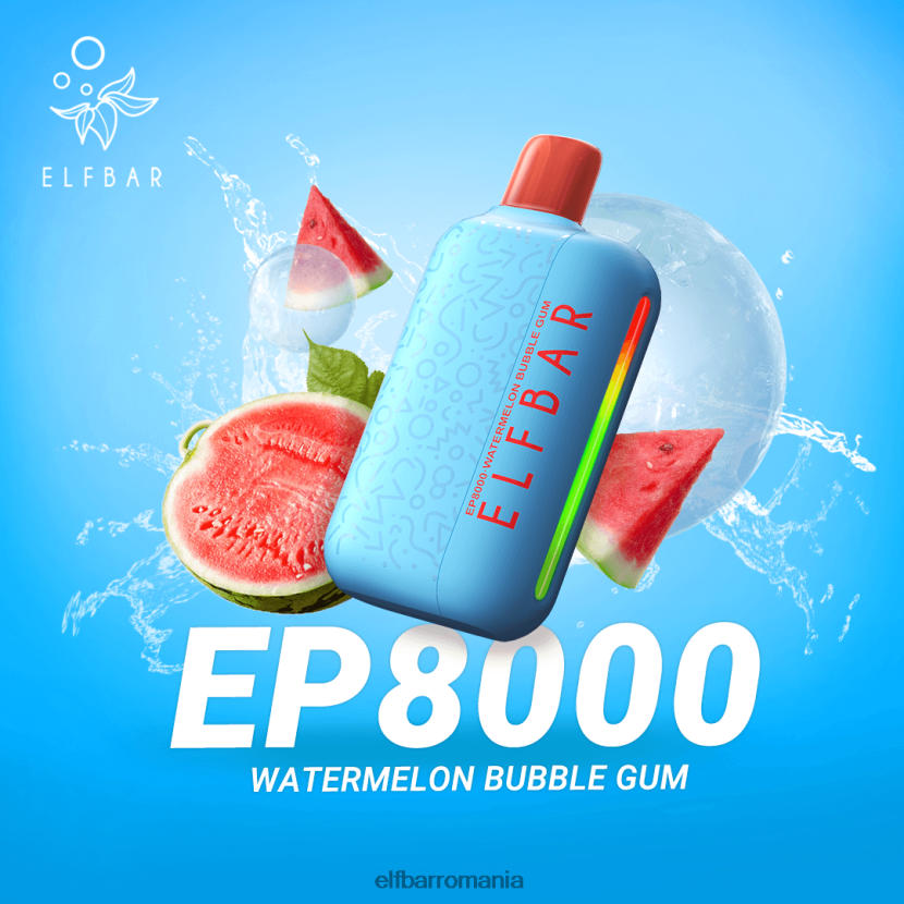 ELFBAR vaporizator de unică folosință noi ep8000 puf gumă de mestecat pepene verde R06FNN66