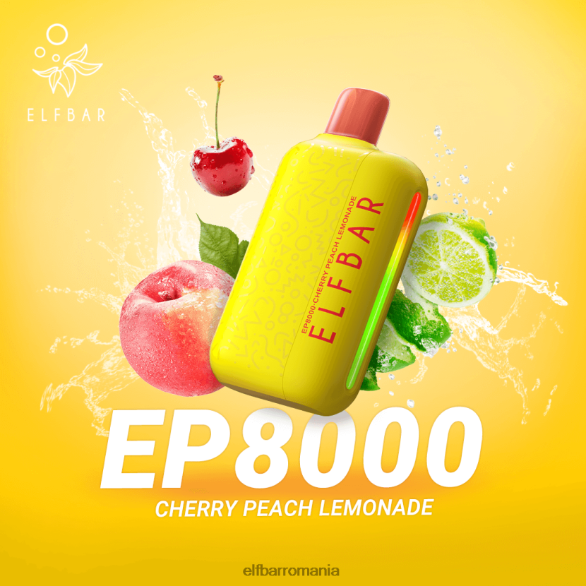 ELFBAR vaporizator de unică folosință noi ep8000 puf limonada de cirese piersici R06FNN58