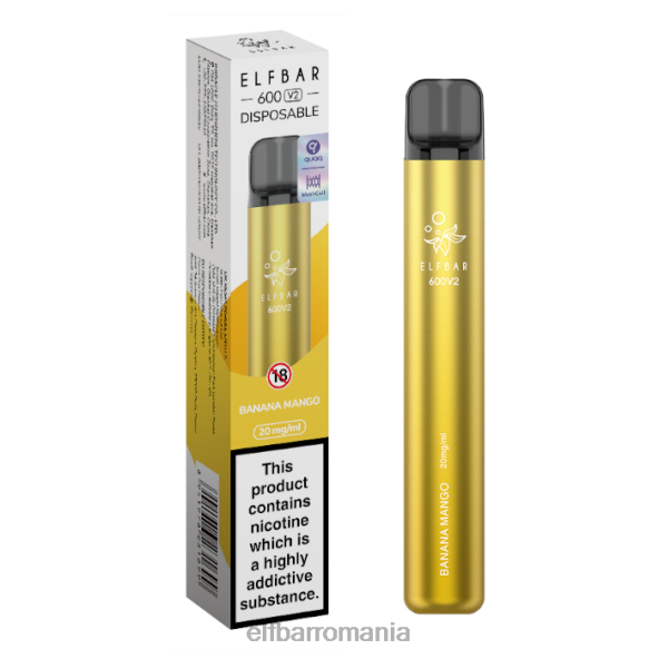 elfbar 600v2 vape de unică folosință - 20mg banana mango DF24S22