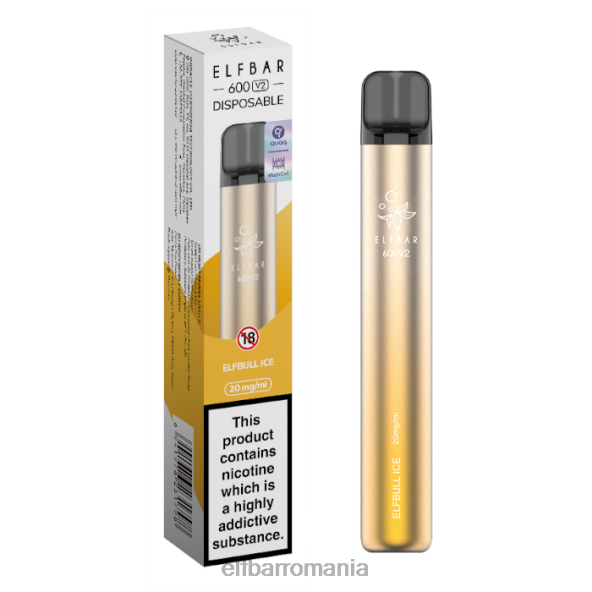 elfbar 600v2 vape de unică folosință - 20mg gheață elfturbo DF24S28